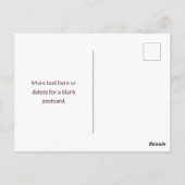 Carte Postale Nom Monogramme d'apparence moderne | Rouge marron (Dos)