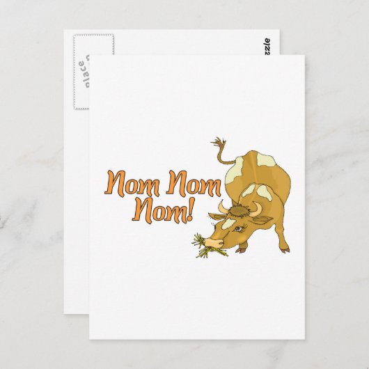 Carte Postale Nom Nom Vache (Devant / Derrière)