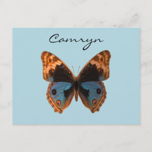 Carte Postale Nom personnalisé de l'insecte papillon de papillon