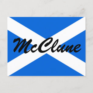 Carte Postale Nom personnalisé Scottish Flag pcnt
