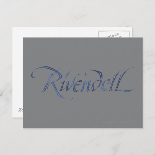 Carte Postale Nom Rivendell Texté (Devant / Derrière)