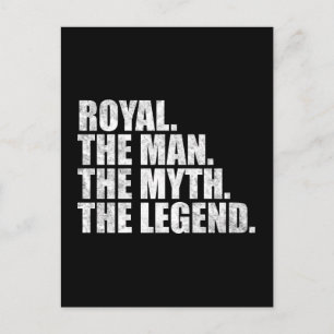 Carte Postale Nom royal, Royal l'Homme Le Mythe La Légende