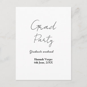 CARTE POSTALE NOM SEMAINE DE FÊTE DE FIN D'ÉTUDES DATE SIMPLE ÉL