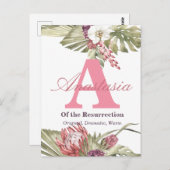 Carte Postale Nom Signification de Anastasia (Devant / Derrière)