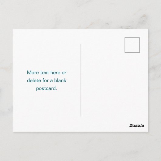 Carte Postale Nom simple en gras personnalisable en monogramme (Dos)