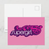 Carte Postale Nom Super Supergirl et Bouclier S (Devant / Derrière)
