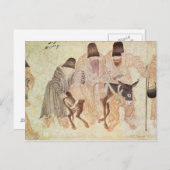 Carte Postale nomades mongols avec âne, XVe siècle (Devant / Derrière)