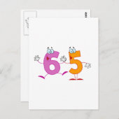 Carte Postale Nombre heureux 65 (Devant / Derrière)