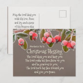 Carte Postale Nombres de bénédiction de Noël 6:24 Le Seigneur vo (Devant / Derrière)