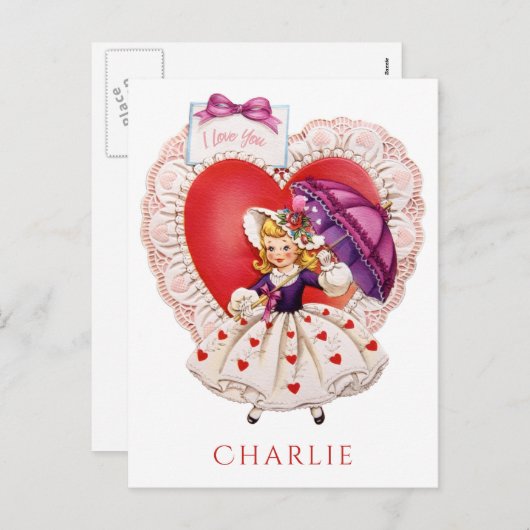 Carte postale nommée faite sur commande (Devant / Derrière)