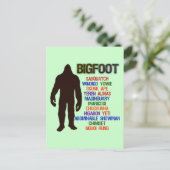 Carte Postale Noms Bigfoot (Debout devant)