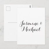 Carte Postale Noms de couples en calligraphie chic adorables (Devant / Derrière)