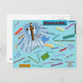 Carte Postale Noms de Dieu (Devant / Derrière)