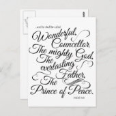 Carte Postale Noms de Jésus-Christ (Devant / Derrière)