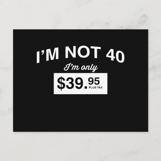 Carte Postale Non 40, 39,95 $ Plus Taxe (Devant)