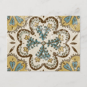 Carte Postale Non-Embellished Batik Square II