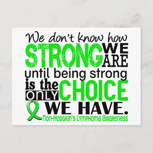 Carte Postale Non-Hodgkins Lymphoma How Strong We Are (Devant)