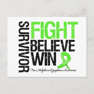 Carte Postale Non Hodgkins Lymphoma Survivor Fight Believe Win M