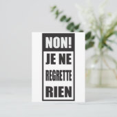 Carte Postale Non ! Je ne regrette rien (Debout devant)