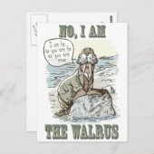 Carte Postale Non, je suis le Walrus (Devant / Derrière)