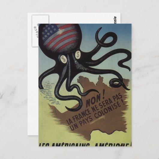 Carte Postale Non! La France ne deviendra pas une affiche de pro (Devant / Derrière)