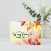 Carte Postale Non par ma force mais par la sienne Citation bibli (Debout devant)