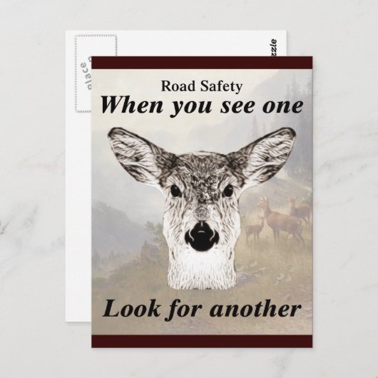 Carte Postale Non un cerf commun (Devant / Derrière)