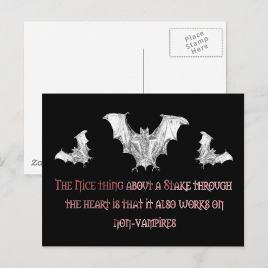 Carte Postale Non-Vampires (Devant / Derrière)