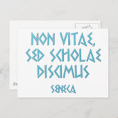 Carte Postale Non vitae sed discimus Seneca (Devant / Derrière)