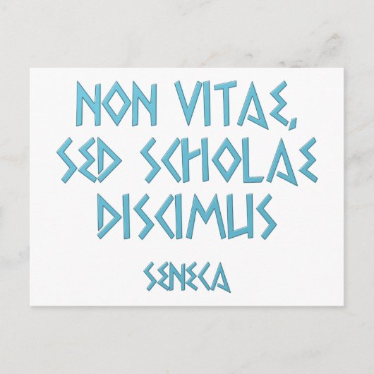 Carte Postale Non vitae sed discimus Seneca (Devant)
