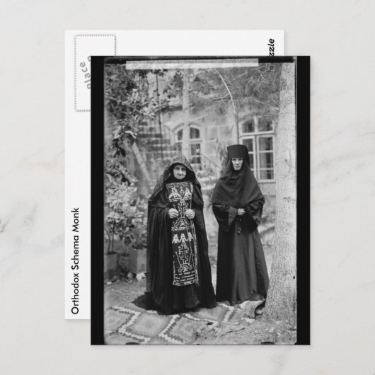 Carte Postale Nonne de schéma orthodoxe (Devant / Derrière)