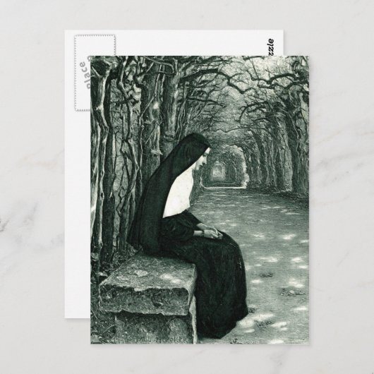 Carte Postale nonne solitaire (Devant / Derrière)