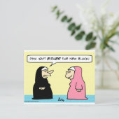 Carte Postale nonnes rose nouveau noir (Debout devant)