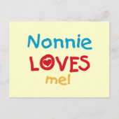 Carte Postale Nonnie aime moi t-shirts et cadeaux (Devant)