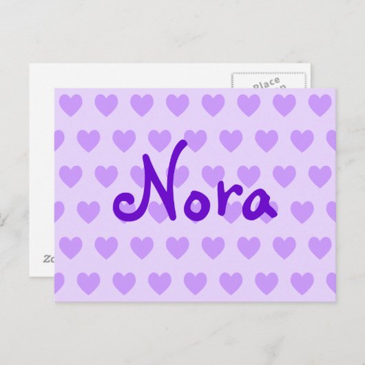 Carte Postale Nora en violet (Devant / Derrière)