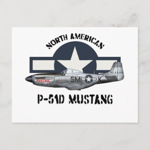 Carte Postale Nord-Américain P-51D Mustang