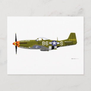 Carte Postale Nord-Américain P-51D Mustang "Old Crow"