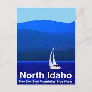 Carte Postale Nord de l'Idaho Bleu