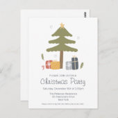 Carte Postale Nordic Christmas Tree Fête de Noël (Devant / Derrière)