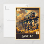 Carte Postale Norfolk, Nebraska | Vintage (Devant / Derrière)
