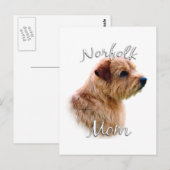 Carte Postale Norfolk Terrier Maman 2 (Devant / Derrière)