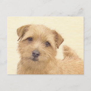 Carte Postale Norfolk Terrier Peinture - Art Chien original