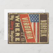 Carte Postale Norfolk Virginia (Devant / Derrière)