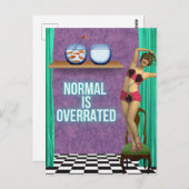 Carte Postale Normal est surévalué Funky & Fun (Devant / Derrière)