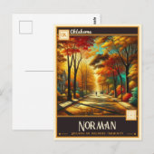 Carte Postale Norman, Oklahoma | VINTAGE (Devant / Derrière)