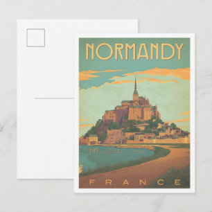 Carte Postale Normandie France Voyage Rétro