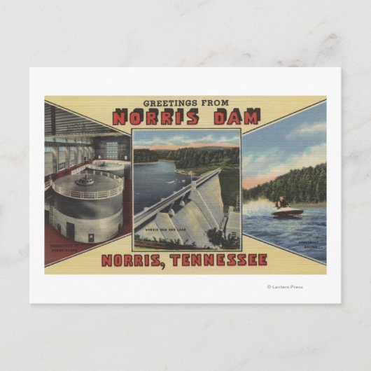 Carte Postale Norris, Tennessee - Salutations Du Barrage De Norr (Devant)