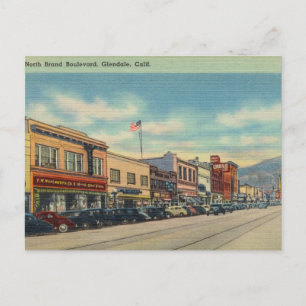 Carte Postale North Brand Boulevard, Glendale, Californie
