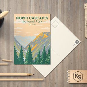 Carte Postale North Cascades National Park Washington Vintage