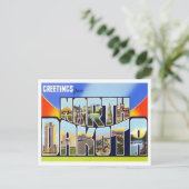 Carte postale North Dakota Big Letters (Debout devant)